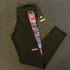 Girls adidas leggings with multicolor design size 14